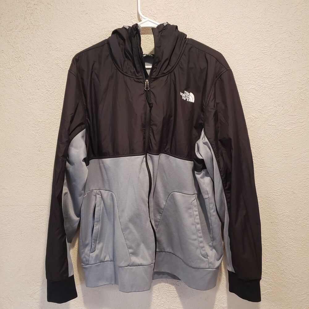 The North FaceWindwall Men's Hooded Jacket - Black/Gray - Size XL